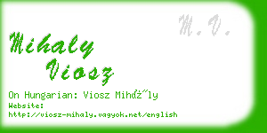 mihaly viosz business card